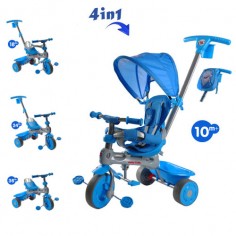 Baby Trike - Tricicleta Baby Trike 4 in 1 Hippo Blue