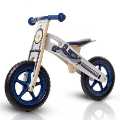 Kinderkraft - Bicicleta din lemn fara pedale Runner Moto Deluxe
