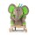Kinderkraft - Balansoar cu roti 2 in 1 Elephant Green cu sunete
